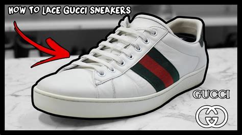 gucci ace how to tie|how to factory lace gucci sneakers.